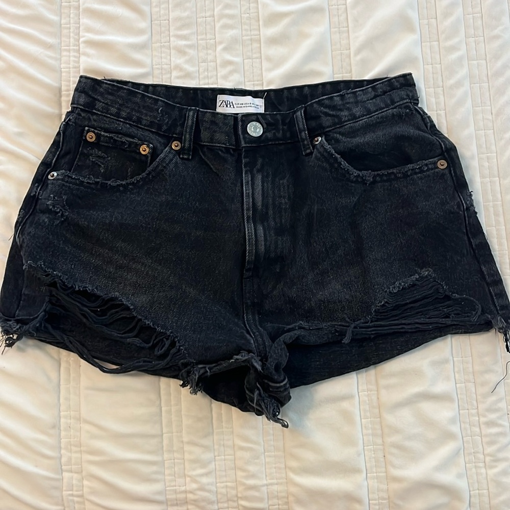 Black Zara Jean Shorts